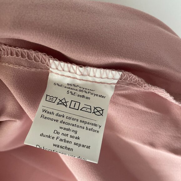 NWT Grace Karin Womens Light Pink Short Sleeve Simply & Stylish Blouse Top Sz L - Picture 3 of 7